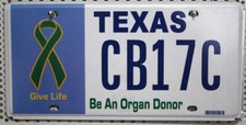 Texas Nummernschild USA Auto Kennzeichen LIFE License Plate Metallschild CB 17C
