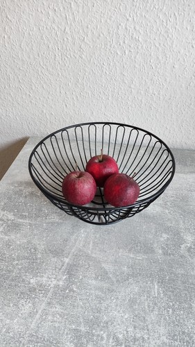 Metall korb obstschale schwarz - obstschale,