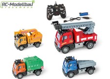 Carson Mini RC Car 1:50 Nano City Müllwagen, Kipper, Feuerwehr Kranwagen RC Auto