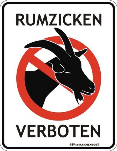 Blechschild schild rumzicken - blechschild,