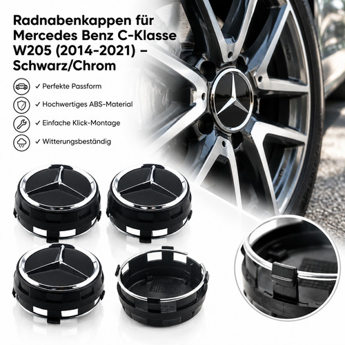 75mm nabendeckel radkappen - 4x,