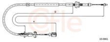 Gaszug COFLE 10.0861 für