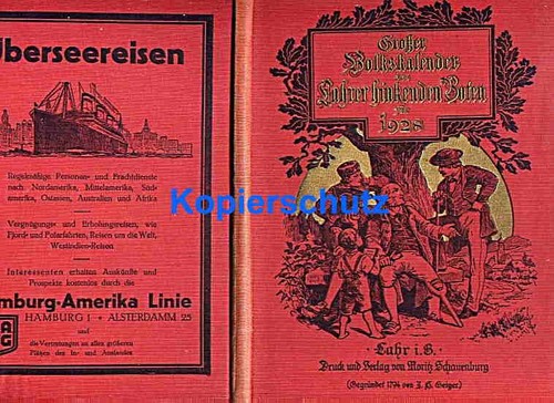 Grosser volkskalender lahrer - volkskalender,