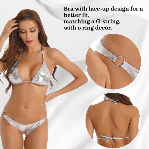 Damens wetlook bikini - bikini, set