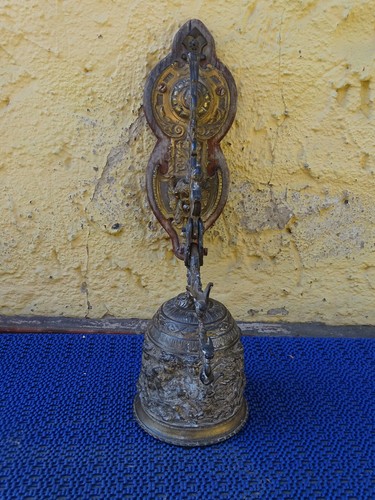 Antike wandglocke messing - antike,