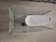 Stokke Flexi Bath (White) + Newborn Support + Flexi Bath Stand