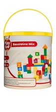 Playtive Spiel Holzspielzeug Bausteine im Eimer Holz 50 tlg. ab 1 Jahr