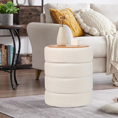 Runder teddy hocker - teddy, mit