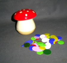 Altes Flohspiel Flohhüpfen Fliegenplilz Pilz 60er Jahre ? Plastik