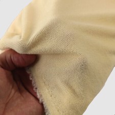 Frottee- Shirt-JERSEY mit Stretch weicher Stoff Natur Kleider Meterware