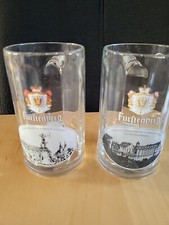 2 Bierhumpen, Bierkrug Bierglas Fürstenberg Schloss Donaueschingen, Heiligenberg