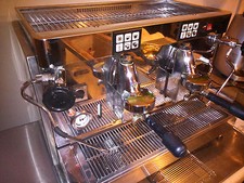 Orignal Alu Gastro Espressomaschine Siebträger 2 Gruppig Made in Italy (Imoprt)