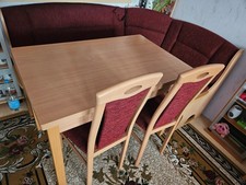  Eckbankgruppe 4 -teilig groß bordeaux 