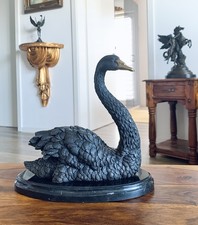 Bronzefigur schwan skulptur - bronzefigur,