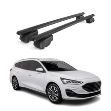 Dachträger Grundtäger für Ford Focus Turnier C519 2019-2025 75kg Alu Schwarz 2x