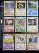 Pokemon Karten Sammlung 9 Karten Base Set mit 1.Edition 1999  