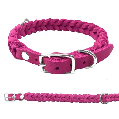 Hundehalsband fettleder kleine - fettleder,