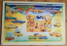 Blechschild Werbung VW 60er Jahre Replika 35 x 50cm Prägung