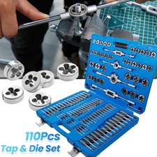 Gewindeschneider Set zoll/metrisch 110-tlg Feingewinde Schneidsatz Gewindebohrer