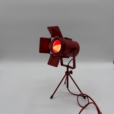 B427 70er Jahre Vintage Design Scheinwerfer Studio Schreibtisch Lampe Rot