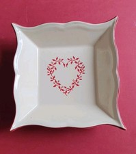 Niderviller Porzellan Vide-poche Tendre Rouge Ablageschale Jugendstil 12x12cm