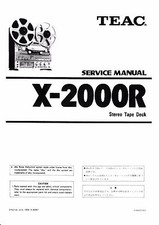 Service Manual-Anleitung für Teac  X-2000R 
