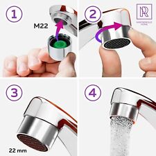 Strahlregler Wasserhahn  M22 Wassersparer 4 Stk. Perlator  Innengewinde Küche