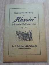 Hassia Drillmaschine FS Betriebsanleitung