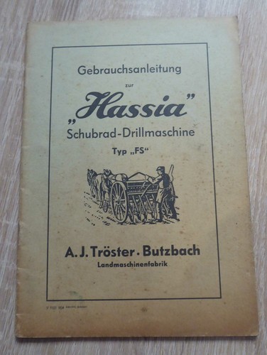 Hassia drillmaschine - drillmaschine, fs