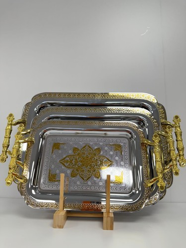 Serviertablett gold deko - serviertablett,