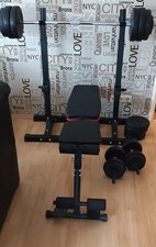 Hantelbank mit Langhantel ,2 Kurzhanteln und 40kg Gewichte