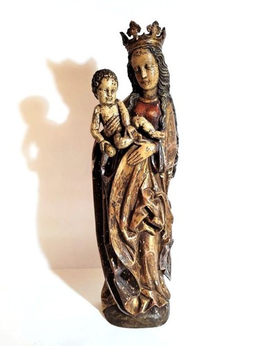 Skulptur holz handbemalt - skulptur,