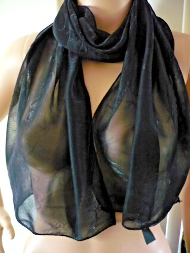 Eleganter abend schal schwarz - abend,
