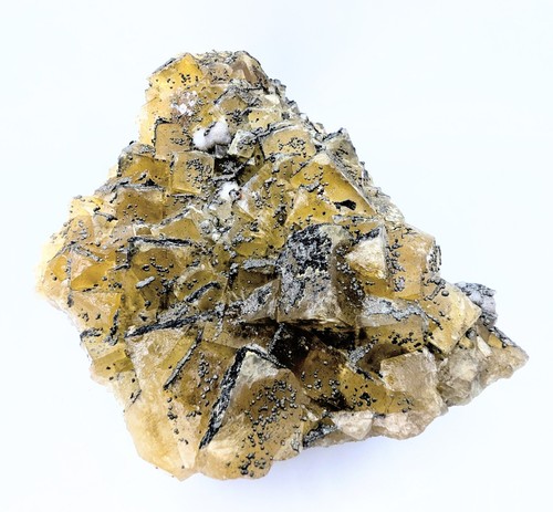 Riese gelber fluorit quarz - fluorit,,