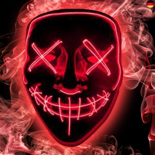 Led halloween maske purge - maske,