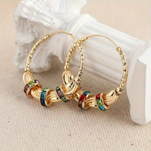 Damen creolen gold - 🌈,