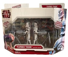 Vintage 2009 Star Wars The Clone Wars Turbo Tank Support Squad Actionfigur Set