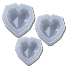 Silikonform Herz Facettiert