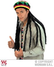 Hippie mütze mit rastazöpfen - hippie,