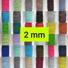 Gummikordel 2mm Rundgummi Gummilitze Gummiband Mundbedeckung Bastelzubehör 