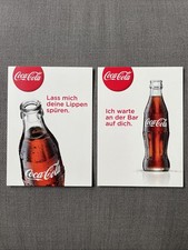 2 Coca-Cola Coke Promotion Postkarten Gratiskarte CityCards Reklame Getränke Bar