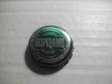 Gebrauchter, grün-silberner Kronkorken DESPERADOS