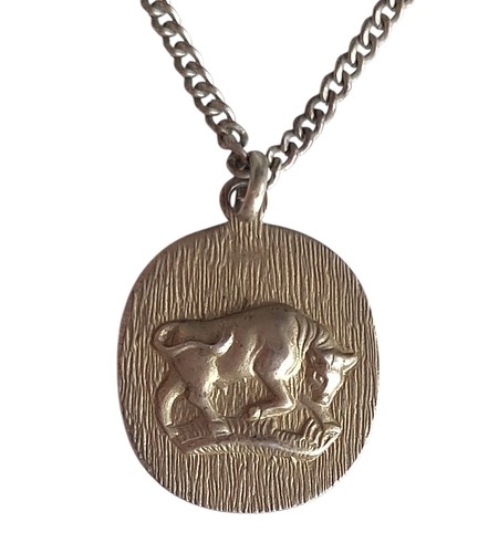 925 silber stier anhänger - silber, mit