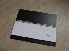 Schreibtischkalender 2026 quer, Wochenplanung 1 Woche über 2 Seiten 