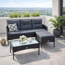 Polyrattan sitzgruppe lounge - sitzgruppe,