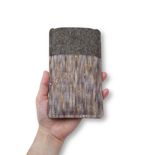 Handytasche aus filz und - filz,