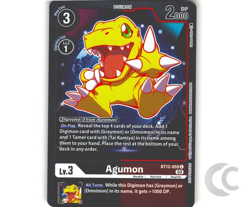 Agumon bt12 059 digimon card - bt12-059, r