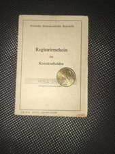 Simson SR2 SR2 E DDR Papiere