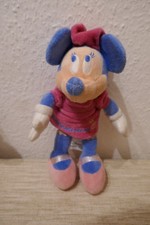 Plüsch Minnie DISNEYLAND PARIS Miss Minnie rosa-blau mit Magnet in der Hand 25cm
