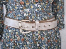 Damen Gürtel Esprit Rindspaltleder LEDER 90 Weiß Vintage Look Braun